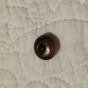 NEW purple glass Chamilia  bead for charm bracelet 925 silver